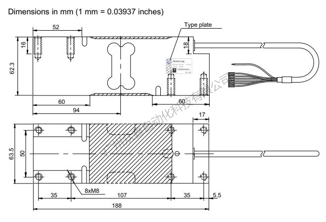 德国HBM 1-PW16AC3MR/200KG称重传感器尺寸