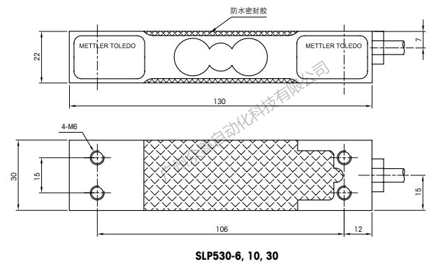 Mettler Toledo梅特勒托利多 SLP530-6kg称重传感器产品尺寸