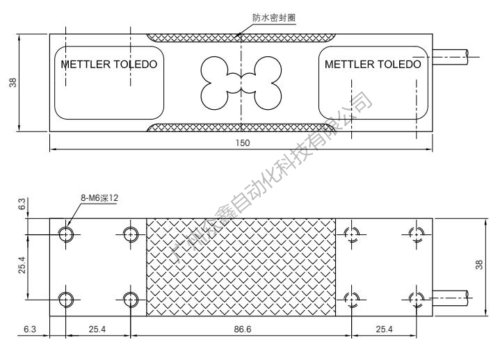 梅特勒托利多 MT1241-250kg称重传感器安装尺寸