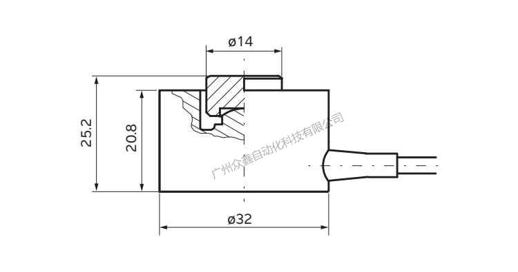 德国茵泰科 PR6211/33D1称重传感器产品尺寸