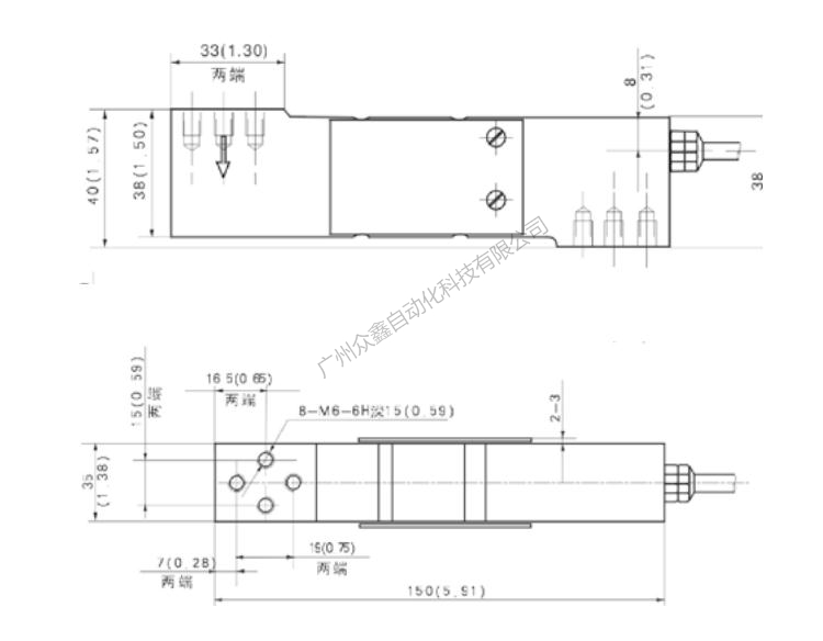 ZEMIC称重传感器 B6E-C3-300kg-2B6-S1称重传感器产品尺寸