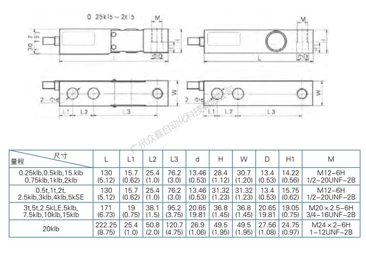 ZEMIC称重传感器 B8D-C3-500kg-6B称重传感器产品尺寸