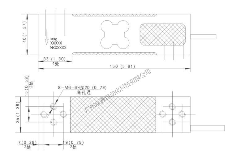 L6E-C3-200kg-2B称重传感器产品尺寸
