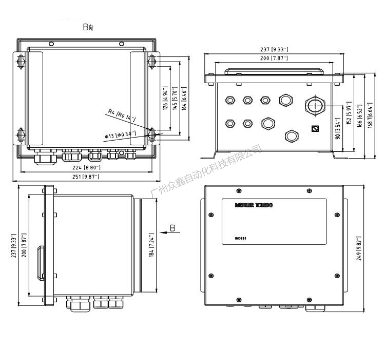 IND131导轨式称重显示控制器产品尺寸